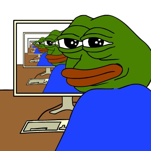 Pepe infinite screens — Pepe meme