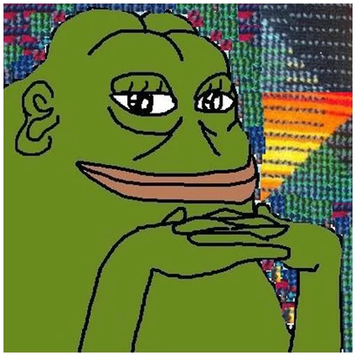 Colorful portrait Groyper sticker — Sticker Packs meme