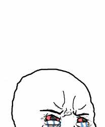 Wojak seething angry peeking up — Wojak meme