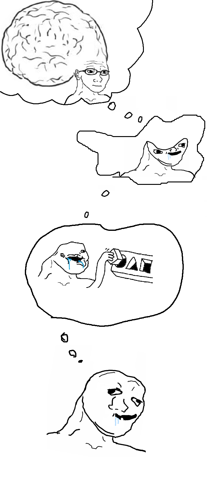 Brainlet thinking hes smart — Brainlet meme