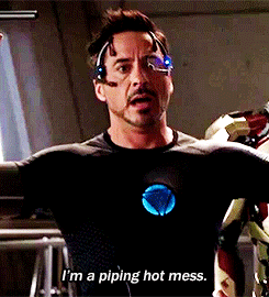 Robert Downey Jr I'm A Piping Hot Mess — Reaction meme