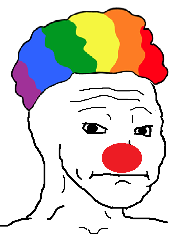 Wojak jim face clown — Wojak meme