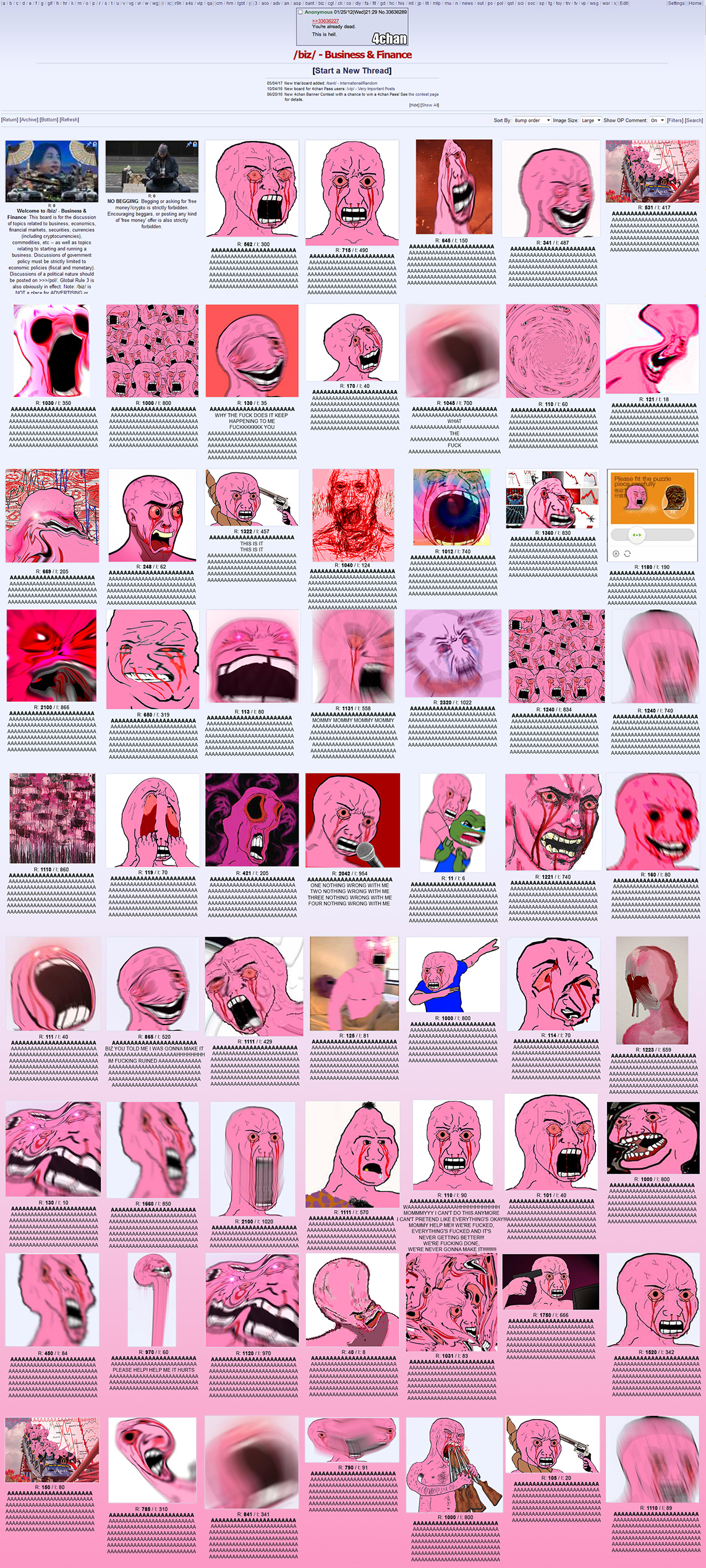 Pink wojak of biz — Wojak meme