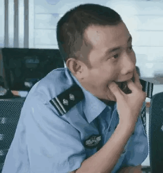 Policeman Trying Not to Laugh — Reaction meme