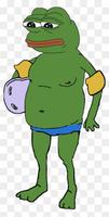 Pepe sad at beach with water wings — Pepe meme