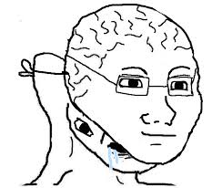 Brainlet wojak brain mask — Brainlet meme