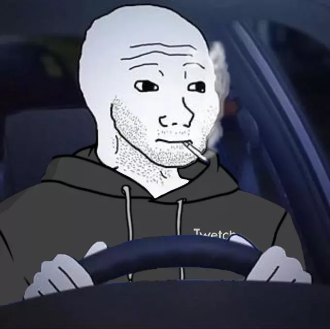 Wojack Car Cozy — Twetch meme