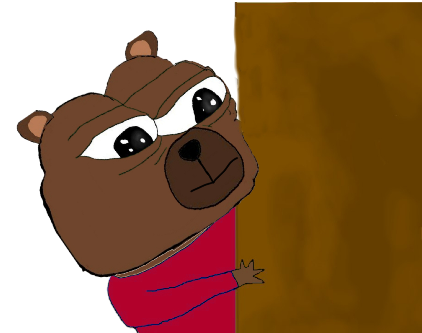 Bobo peeks around door — Bobo meme