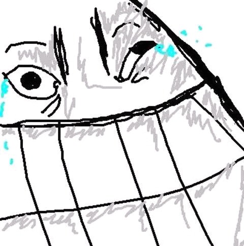 Smiling cartoon face — Reaction meme