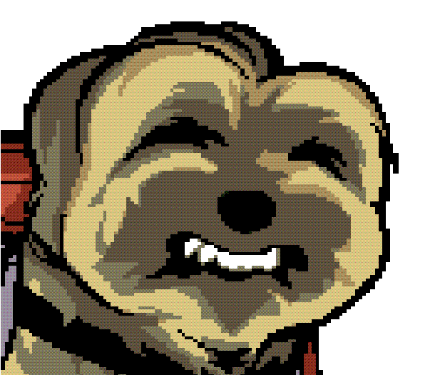 Laughing cartoonish dog — Reaction meme
