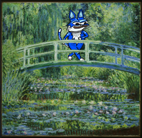 Toshi cat enjoying bridge — $TOSHI meme