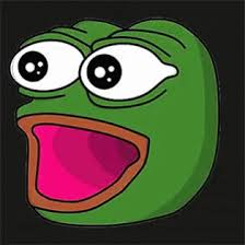 Pepe open mouth excited — Pepe meme