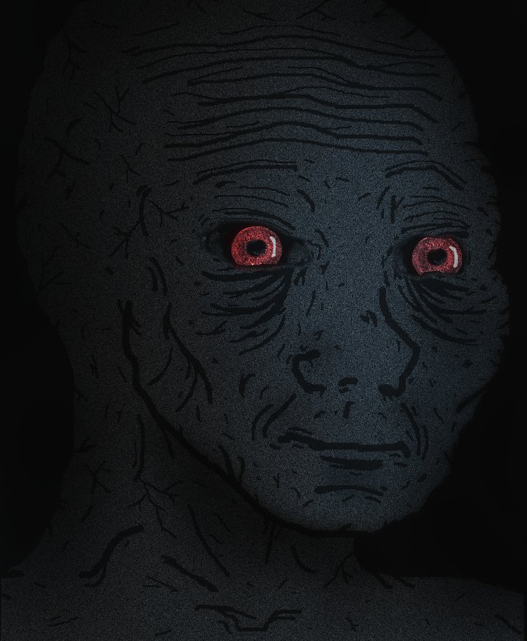 Dark wojak red eyes — Wojak meme