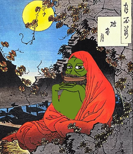 Buddhist monk Groyper sticker — Sticker Packs meme