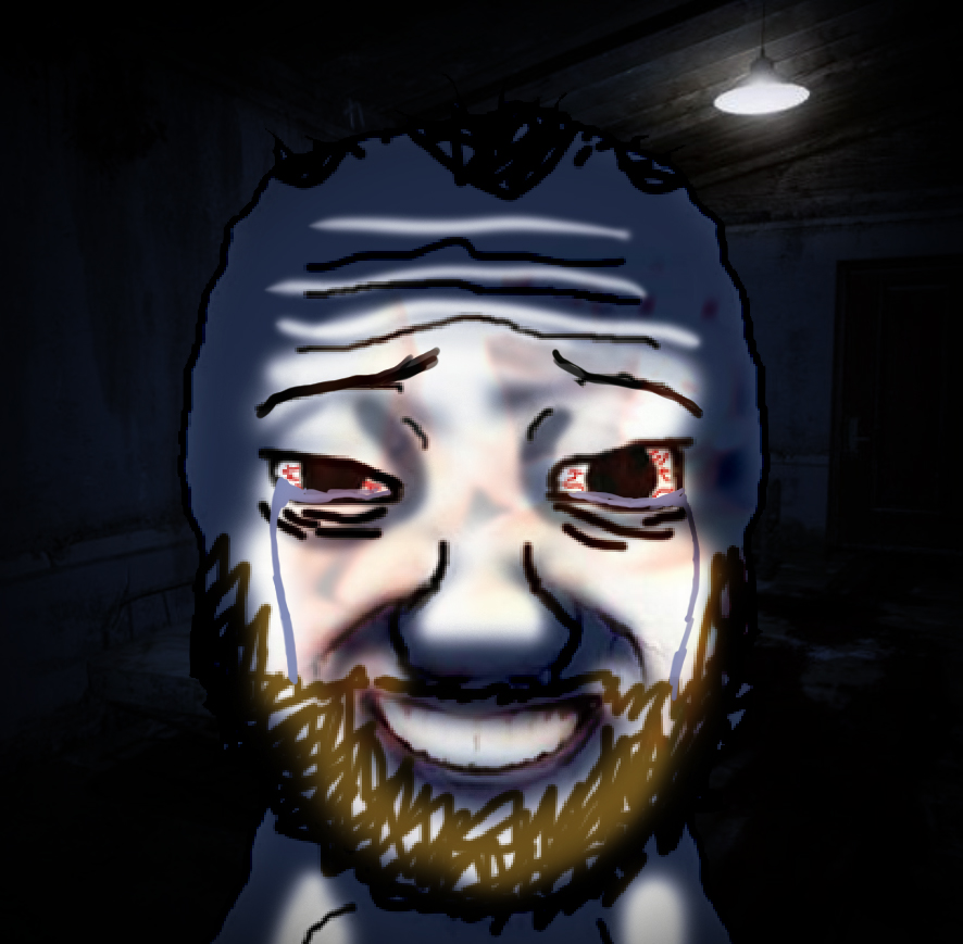 Wojak coomer crying in dark room — Wojak meme