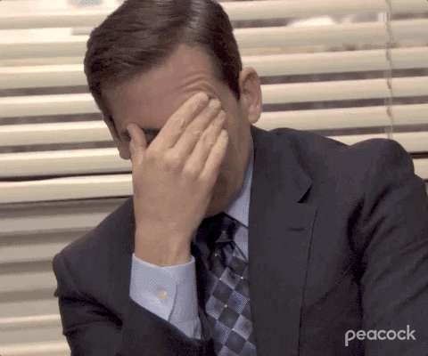Steve Carell Face Palm — Reaction meme