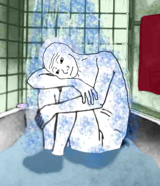 Wojak depressed shower — Wojak meme