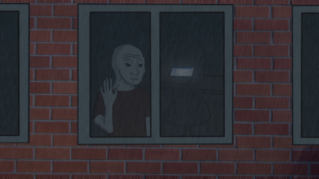 Wojak window raining — Wojak meme