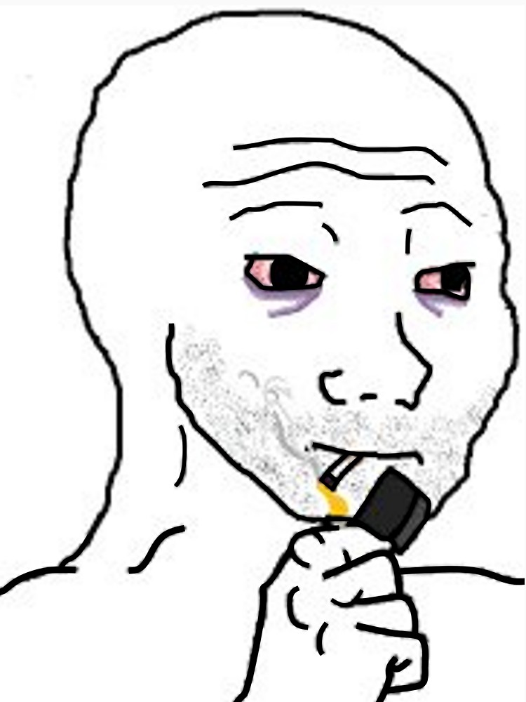 Wojak lighting cigarette — Wojak meme