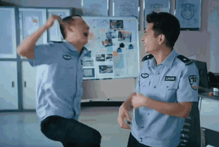 Two Police Officers Laughing — Reaction meme