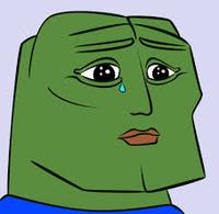 Pepe chad shedding one tear — Pepe meme