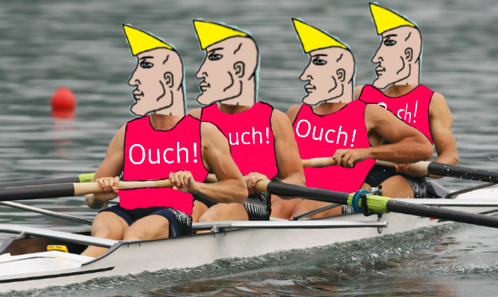 Chad out crew rowing team — Reaction meme