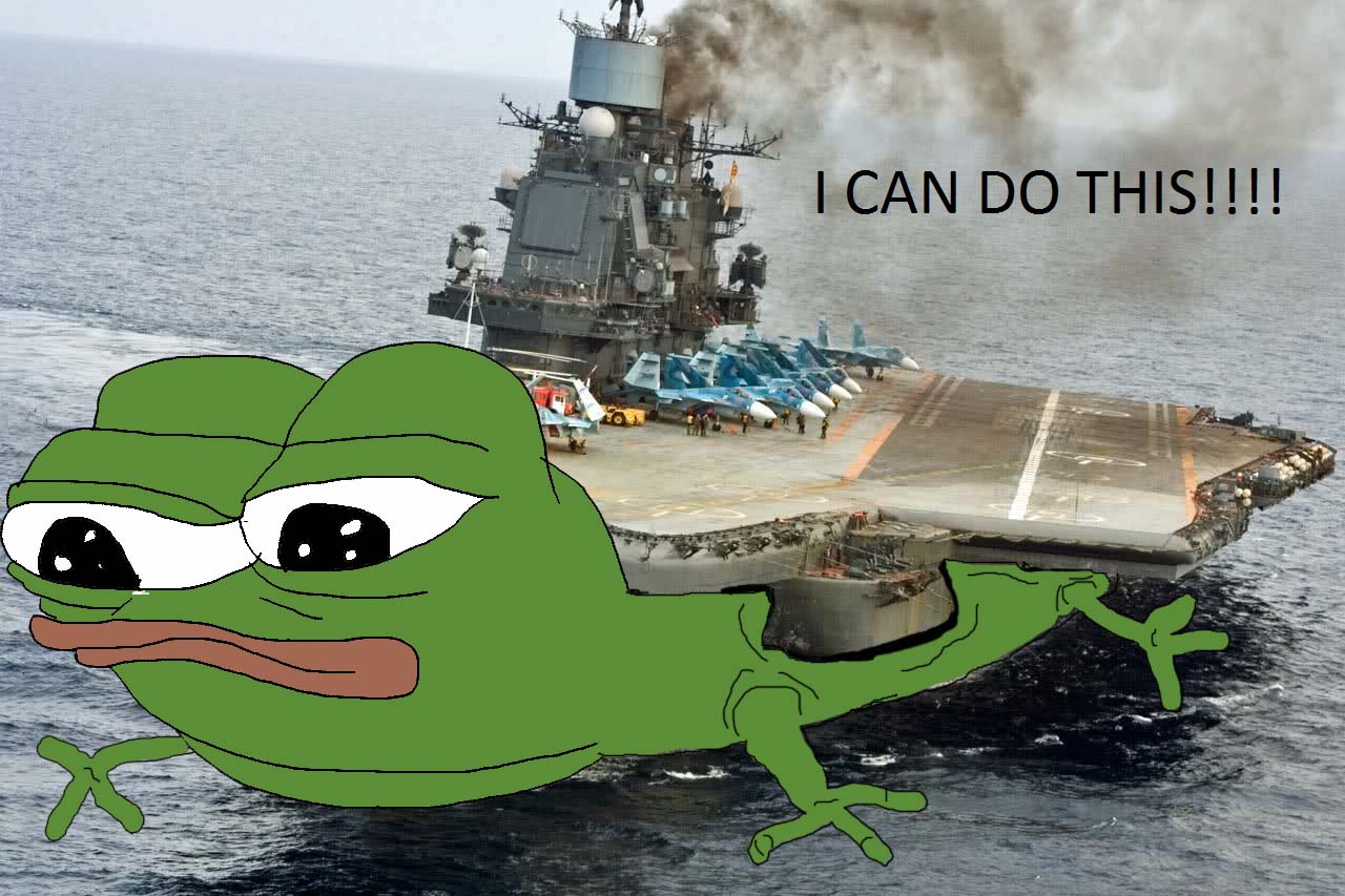 Pepe frog russian aircraft carrier — Pepe meme