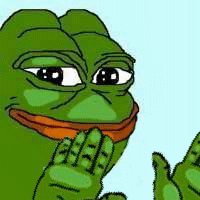 Pepe smug waving hands — Pepe meme
