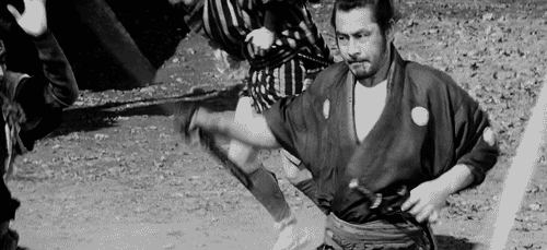 Sanjuro Slashing Enemies — Reaction meme