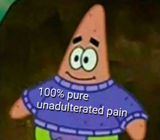 Patrick pure pain Cali Pack 3 sticker — Sticker Packs meme