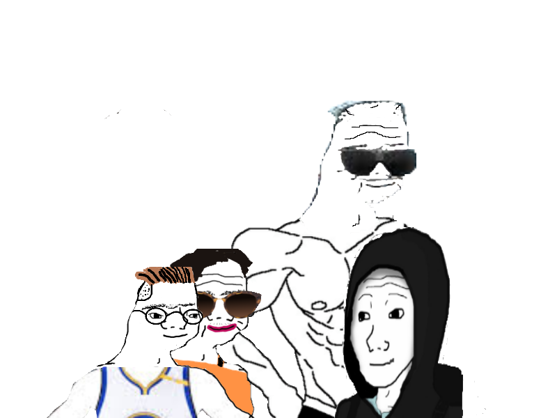 Wojak with zoomer boomer wine aunt — Wojak meme