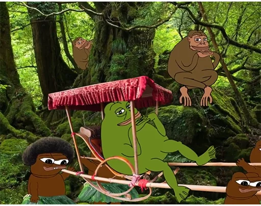 Jungle umbrella Groyper sticker — Sticker Packs meme