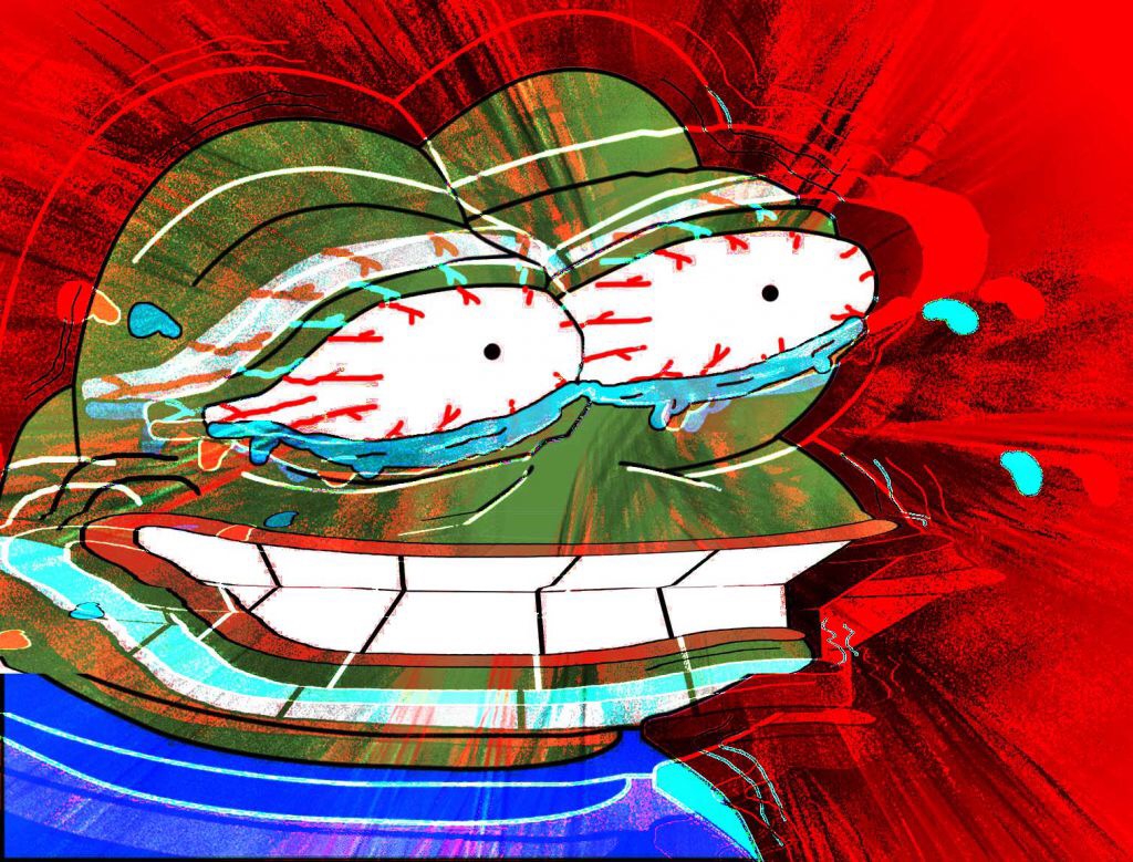 Pepe schizo face — Pepe meme