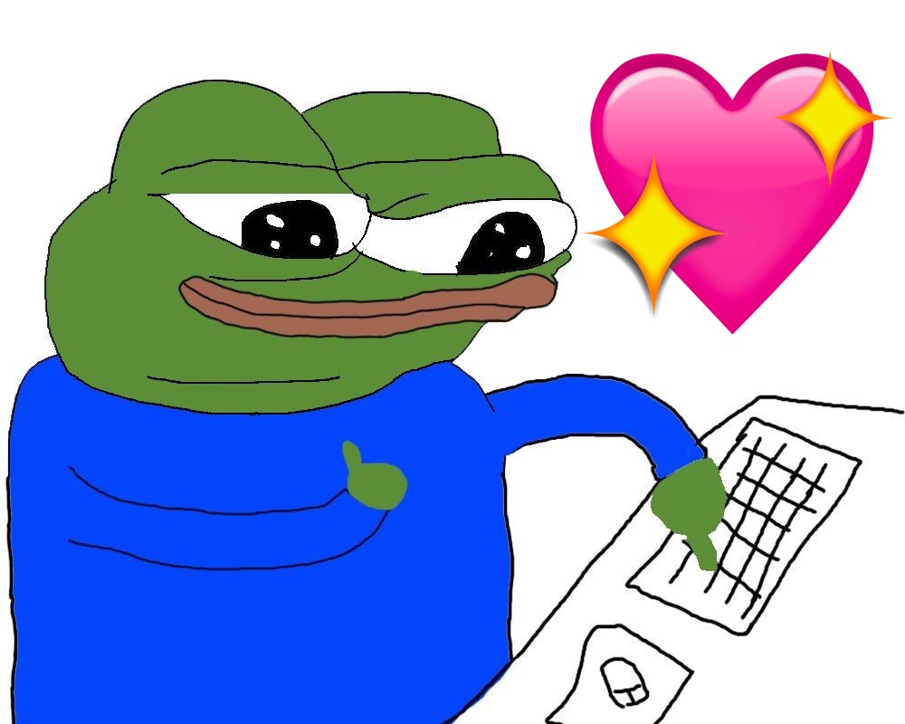 Pepe sends love — Pepe meme