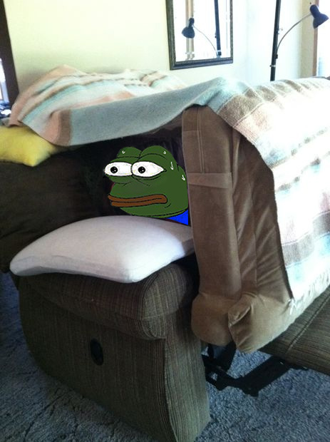 Pepe couch fort — Pepe meme