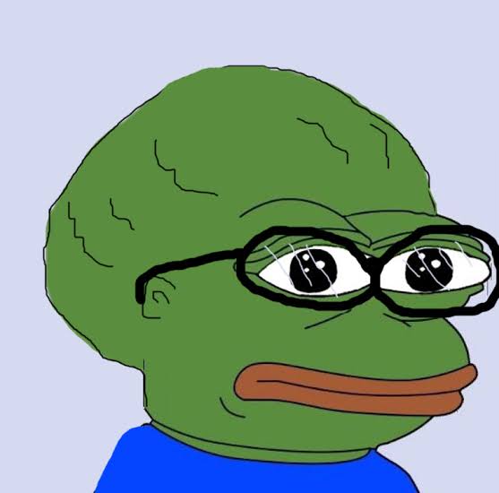 Pepe big brain glasses — Pepe meme
