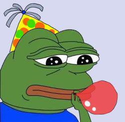 Pepe sad birthday party balloon — Pepe meme