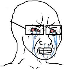 Wojak square glasses crying — Wojak meme