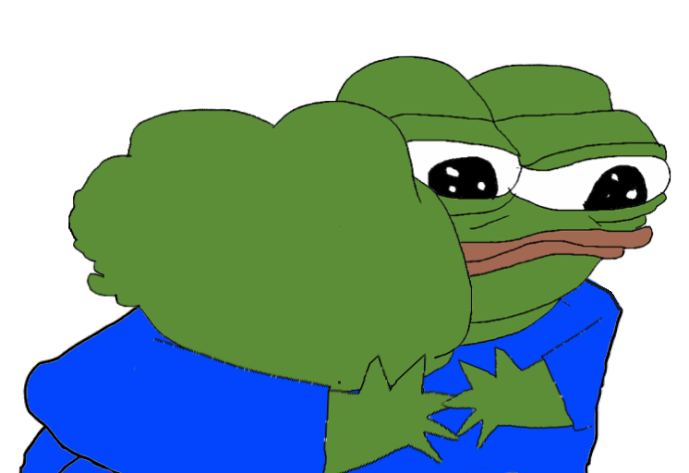Pepes hug — Pepe meme