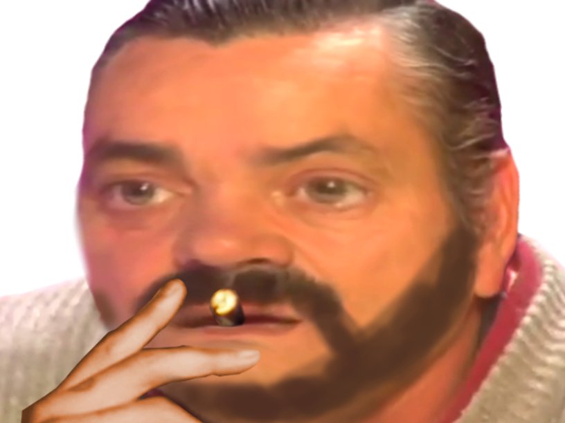 Mexican laughing guy smoking — Reaction meme