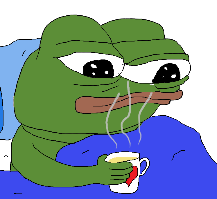 Pepe bed tea — Pepe meme