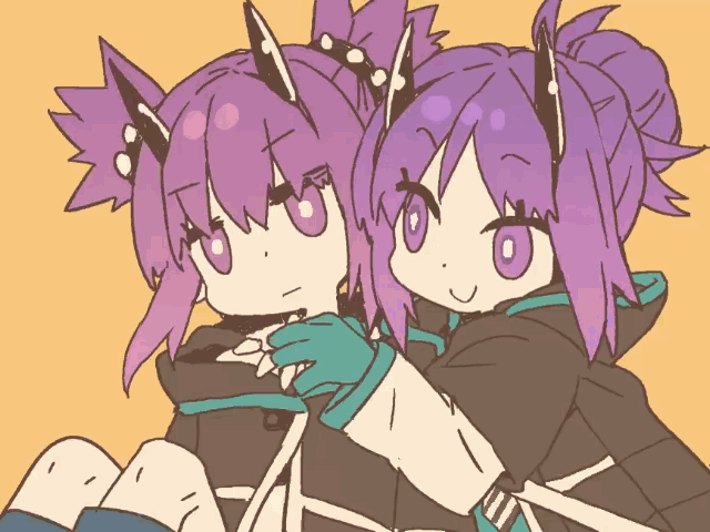 Anime Twins Hugging — Reaction meme