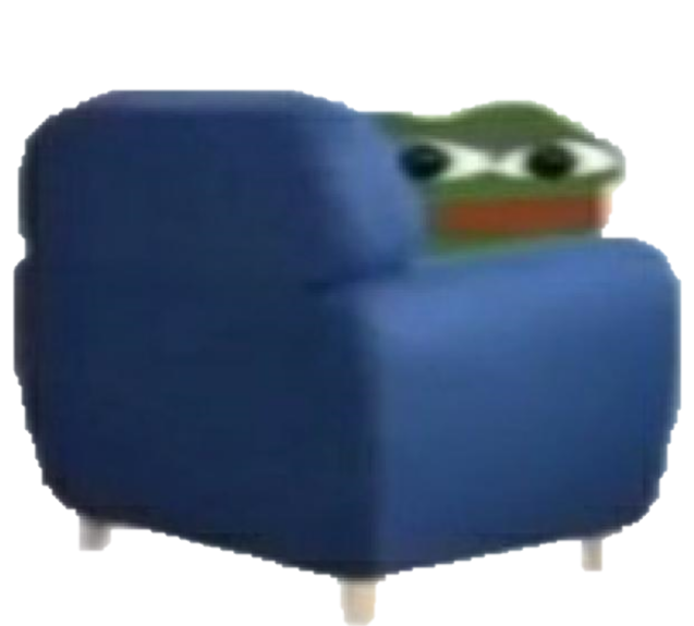 Pepe apu peeking around sofa — Apu meme