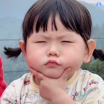 Baby Girl Wondering — Reaction meme