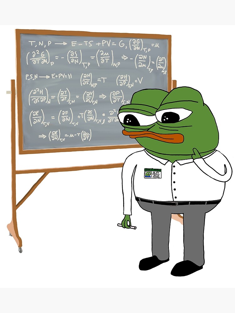 Pepe thermodynamic equation — Pepe meme