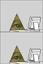 All seeing eye dollar computer — Reaction meme