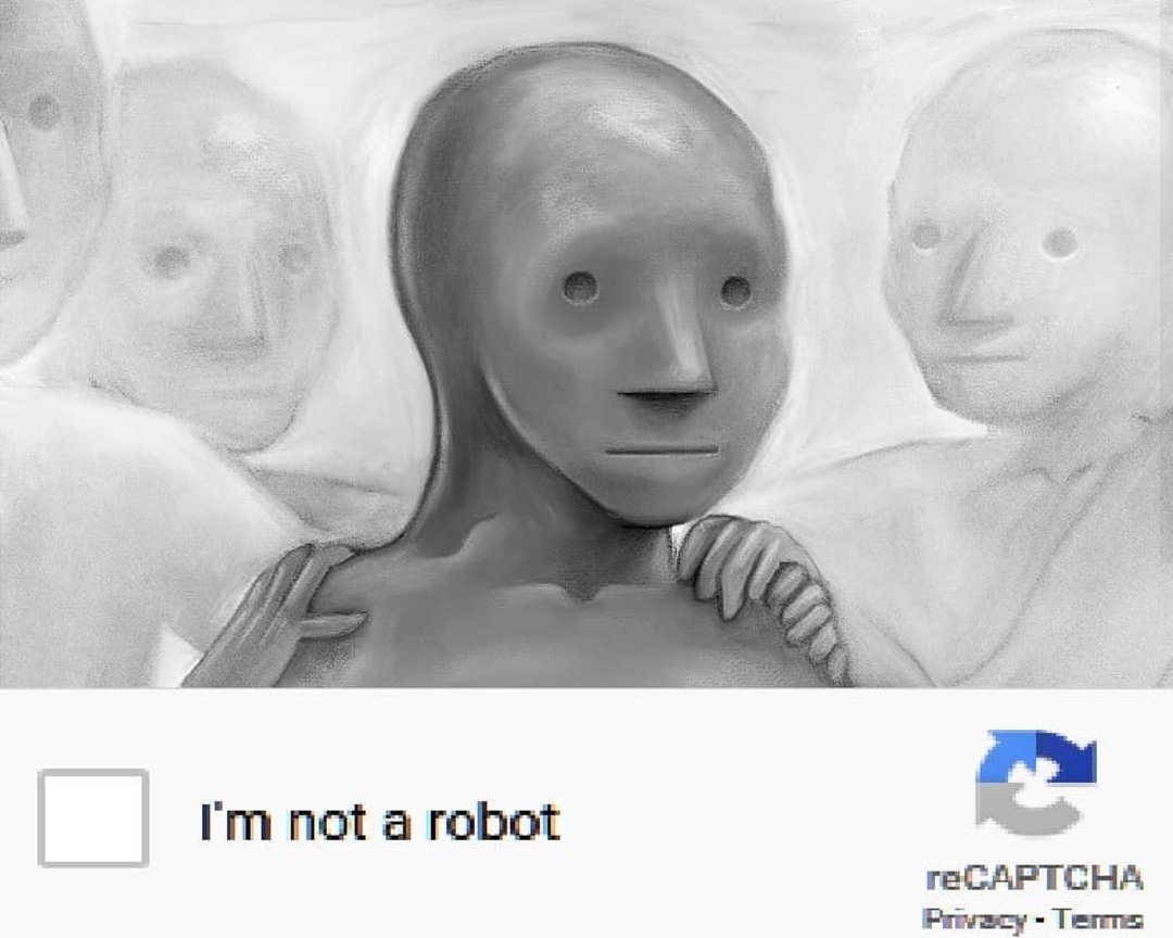 Wojak npc not robot google captcha — Wojak meme