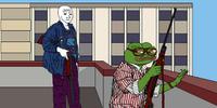 Pepe wojak roof koreans LA riots — Pepe meme