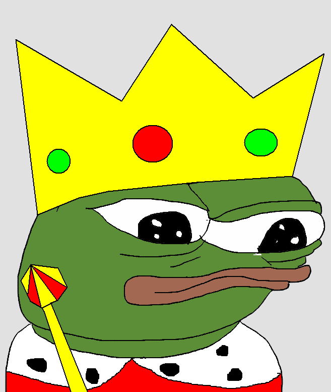 Pepe king wearing crown — Pepe meme