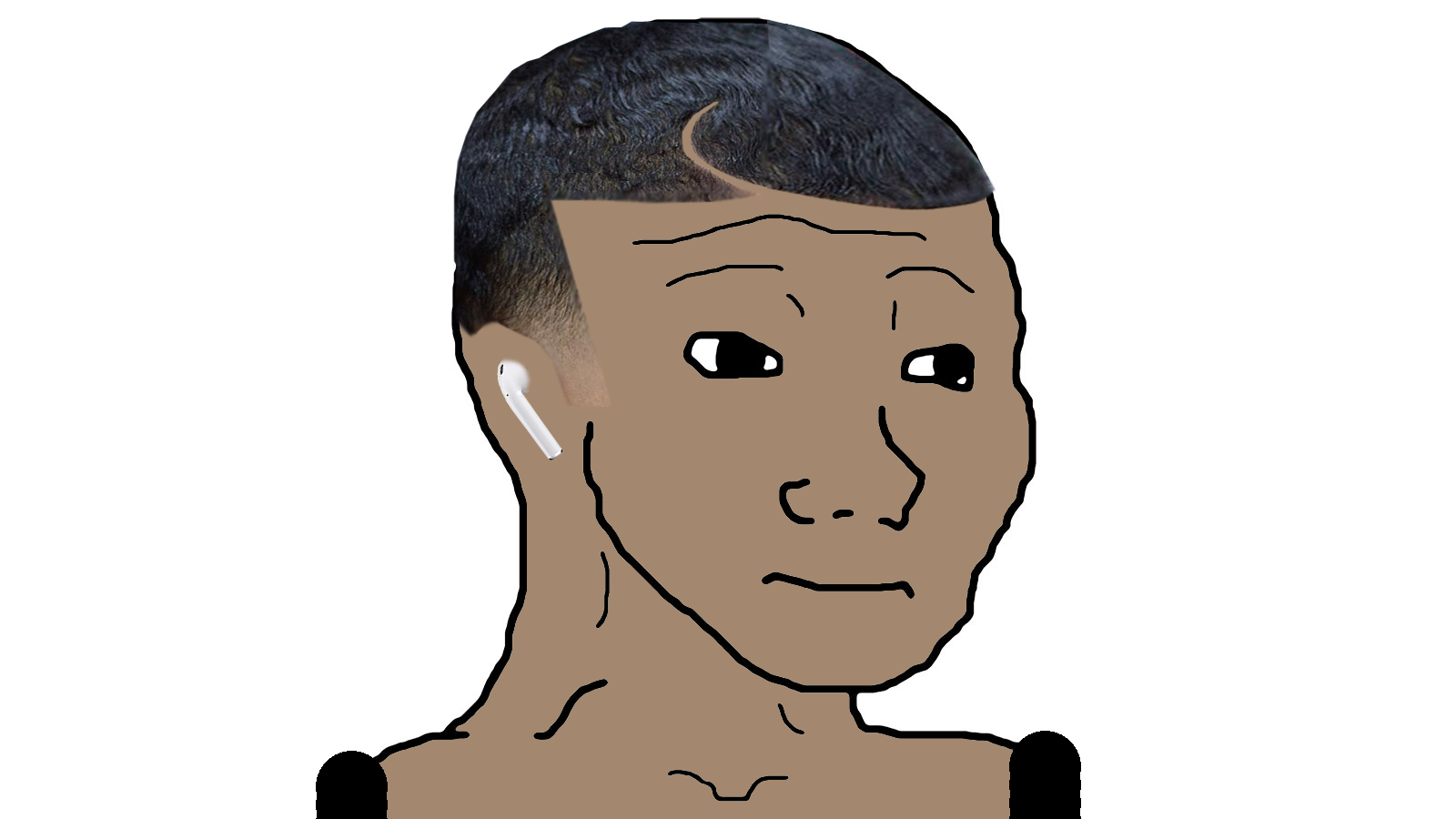 Wojak air pods ear — Wojak meme